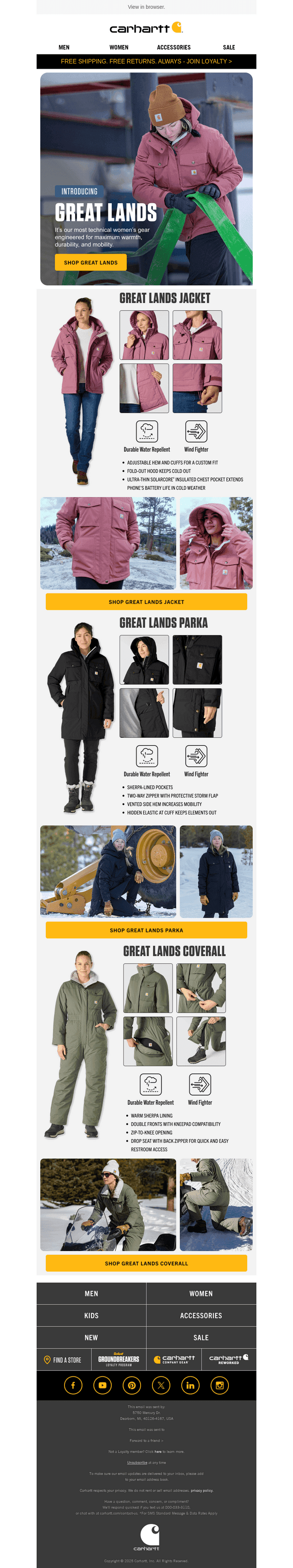 Carhartt email from Wed, Oct 21, 2026