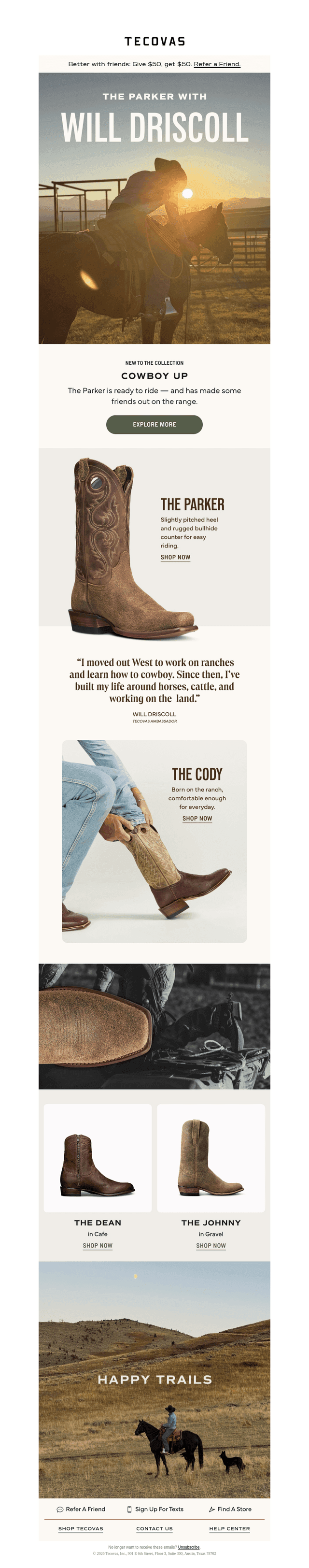 Tecovas email from Wed, Oct 21, 2026