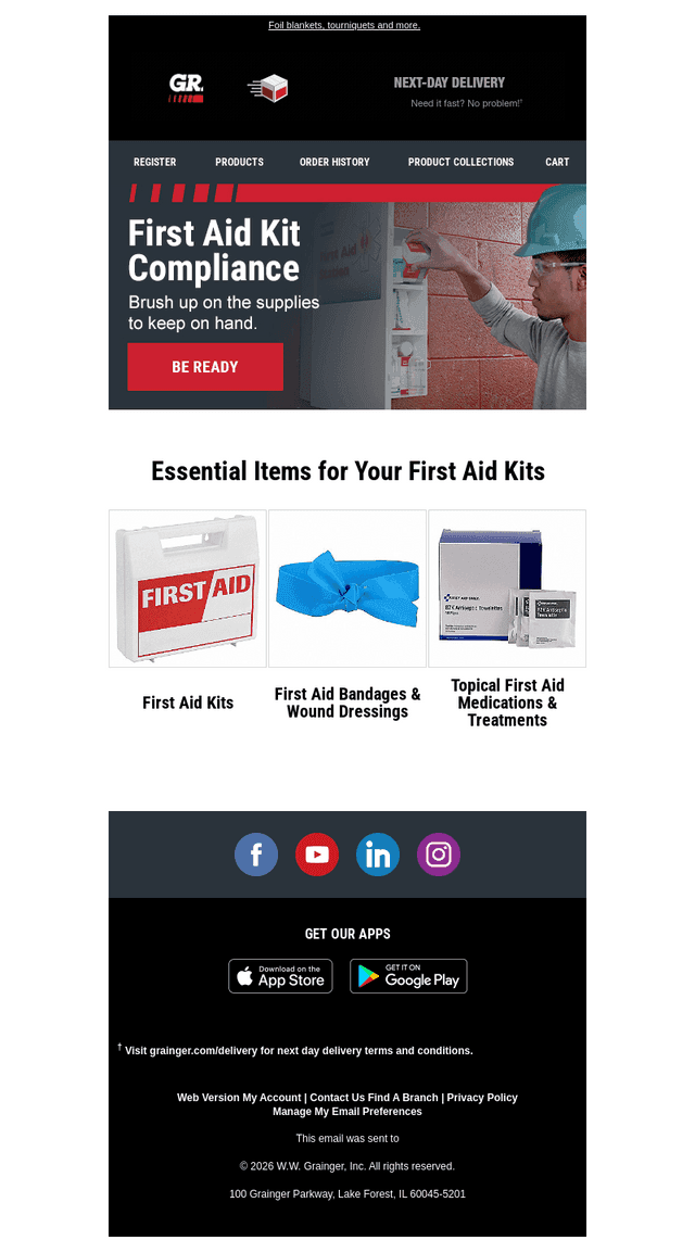 Grainger email from Wed, Oct 21, 2026