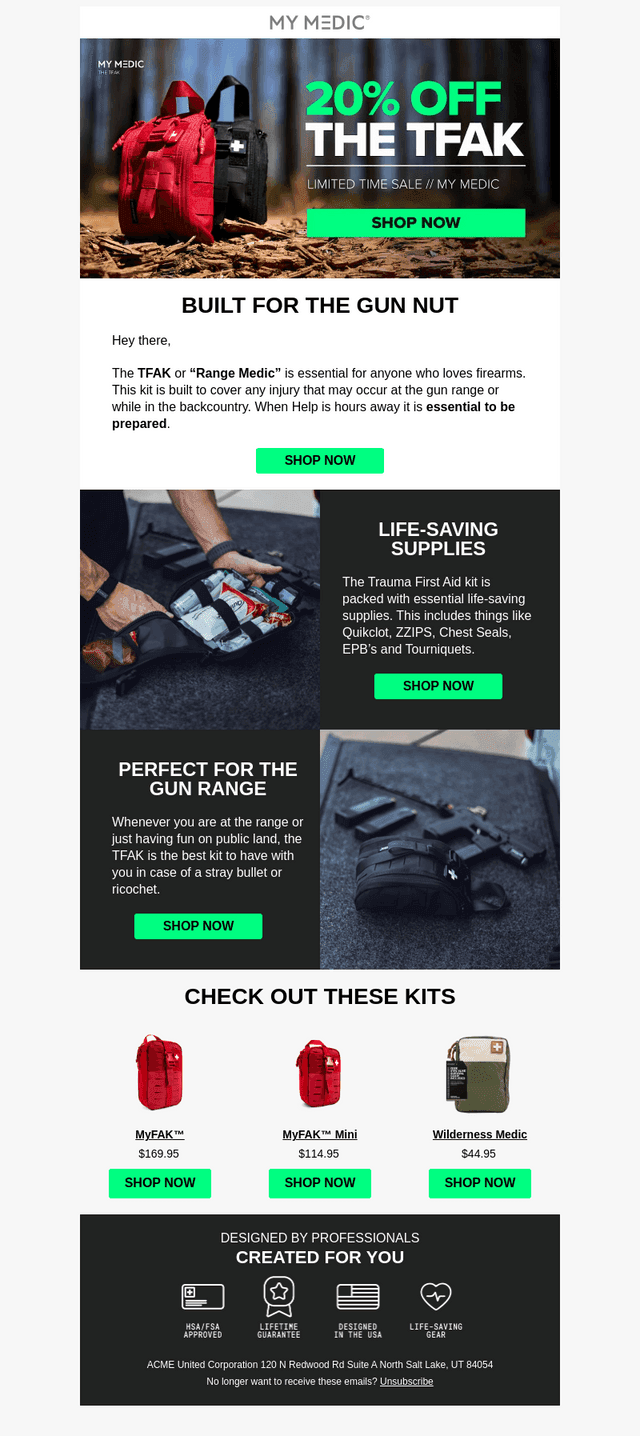 20% OFF The TFAK (Trauma First Aid Kit)