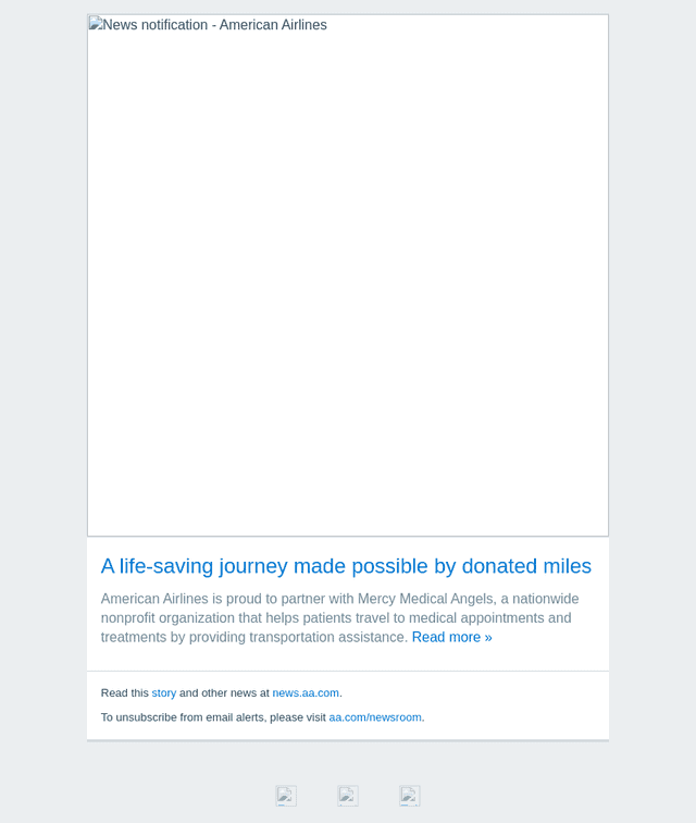 American Airlines email from Wed, Oct 21, 2026