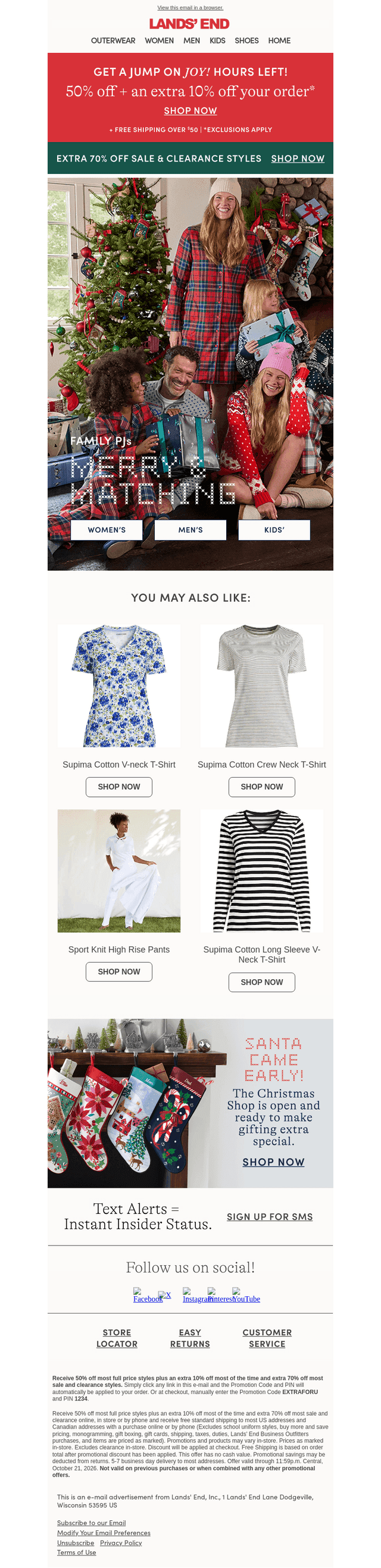 Lands' End email from Wed, Oct 21, 2026
