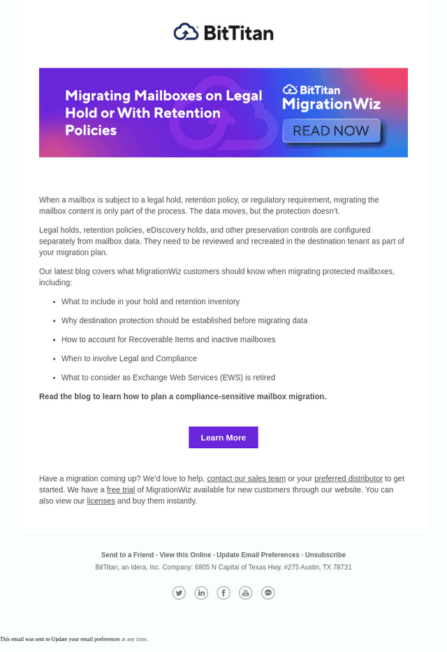 Migrating Mailboxes on Legal Hold? Plan Beyond the Data.