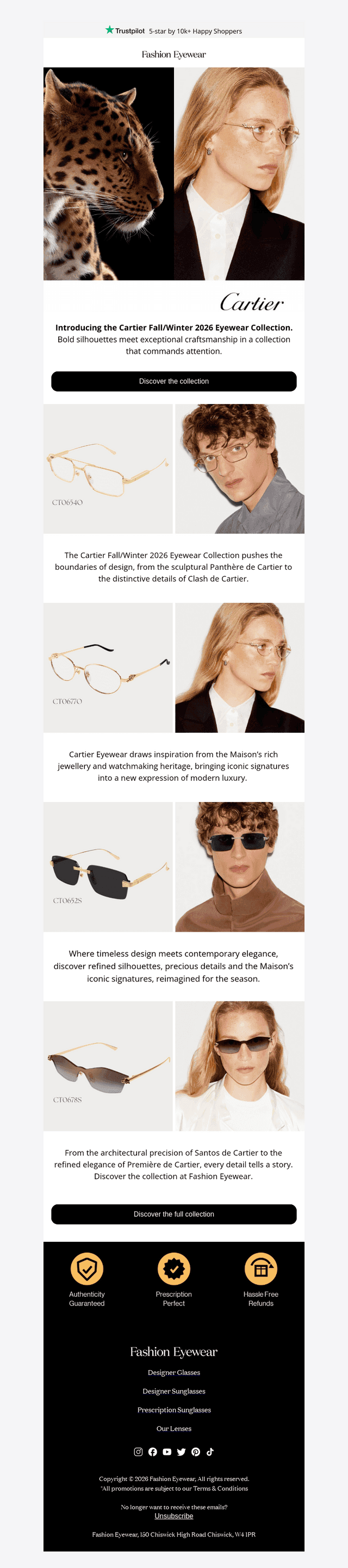 Fashion Eyewear email from Thu, Oct 22, 2026