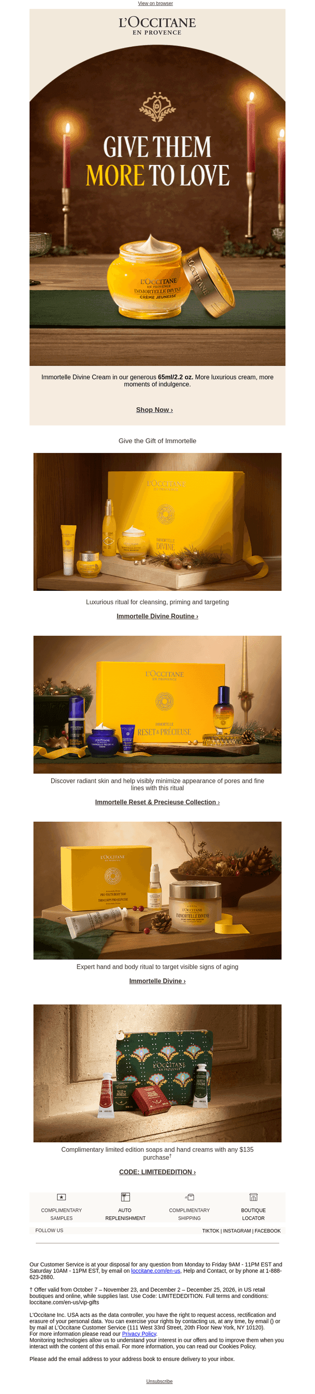 L'Occitane en Provence email from Thu, Oct 22, 2026
