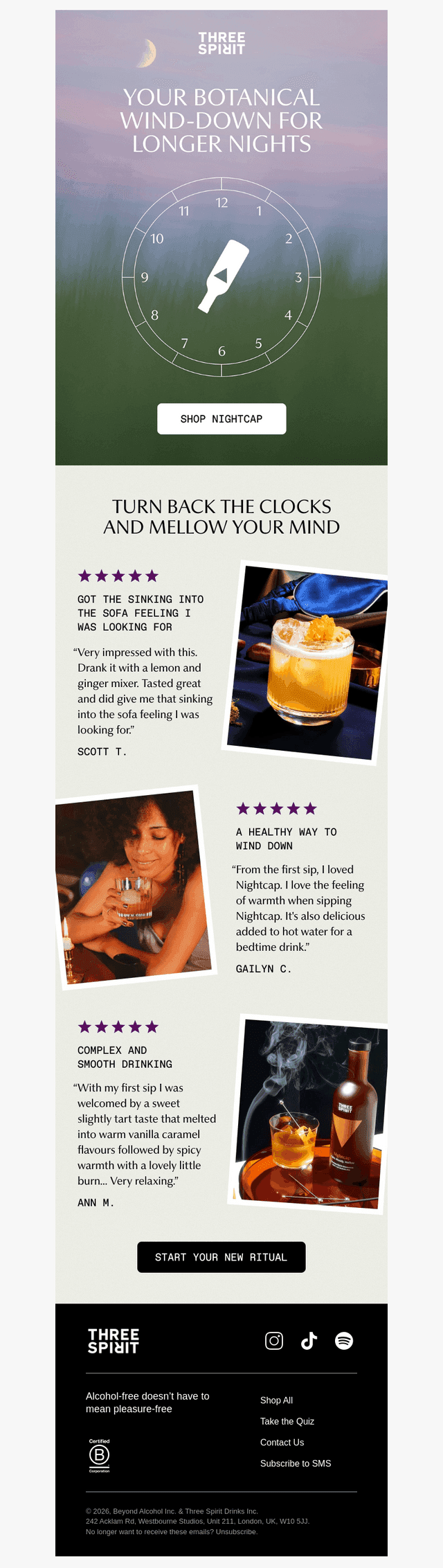 Three Spirit UK email from Thu, Oct 22, 2026