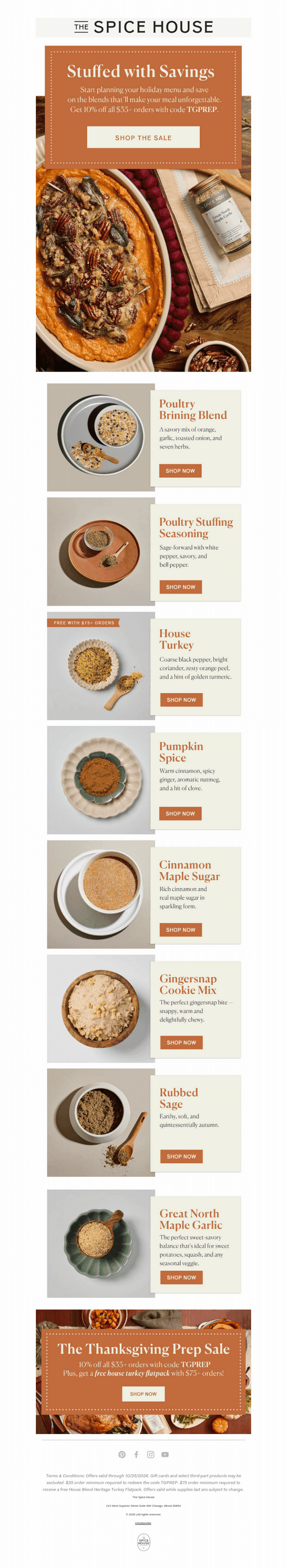 The Spice House email from Thu, Oct 22, 2026