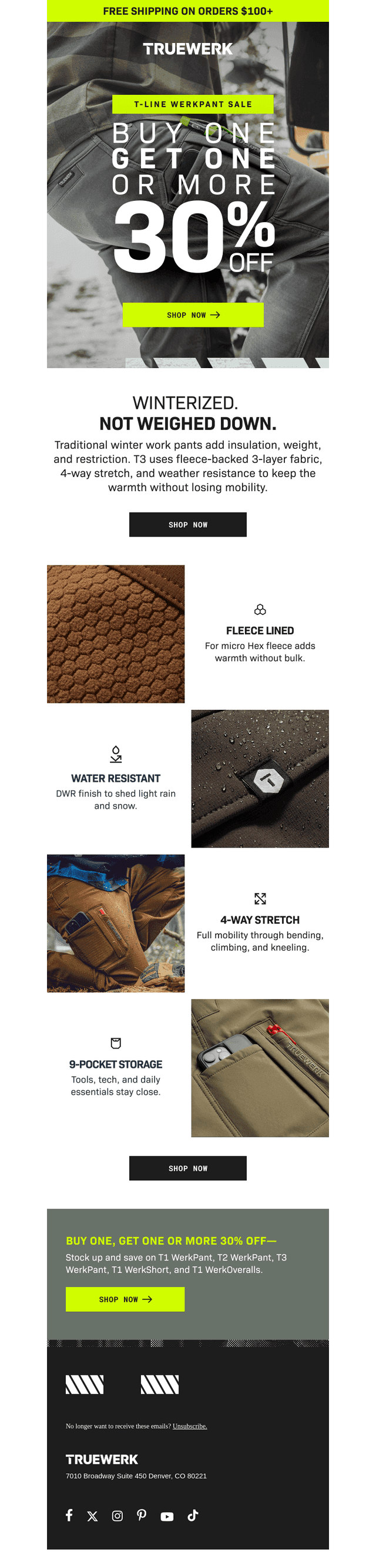 Cold-weather protection. Performance-pant mobility.
