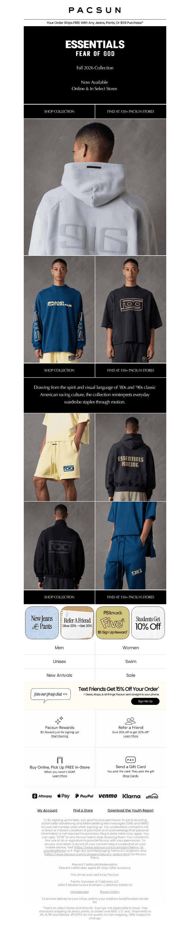 PacSun email from Thu, Oct 22, 2026