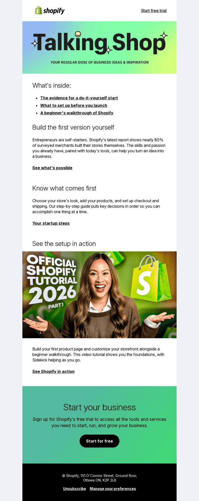 Shopify email from Thu, Oct 22, 2026