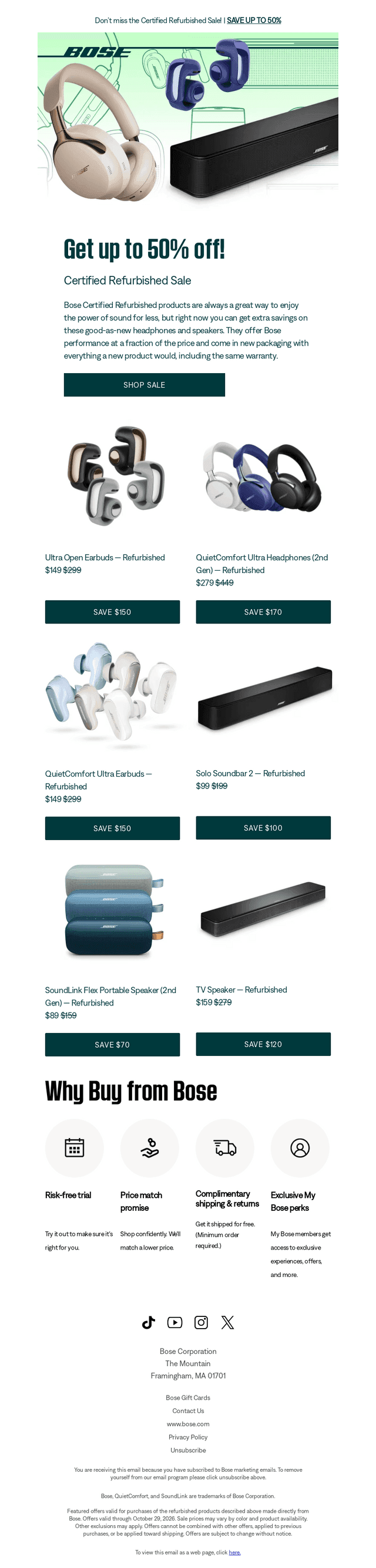 Bose email from Thu, Oct 22, 2026
