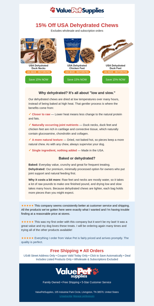 ValuePetSupplies email from Thu, Oct 22, 2026