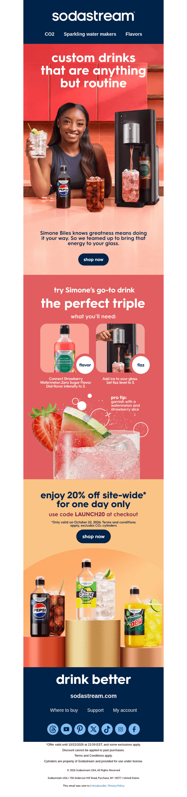 SodaStream email from Thu, Oct 22, 2026