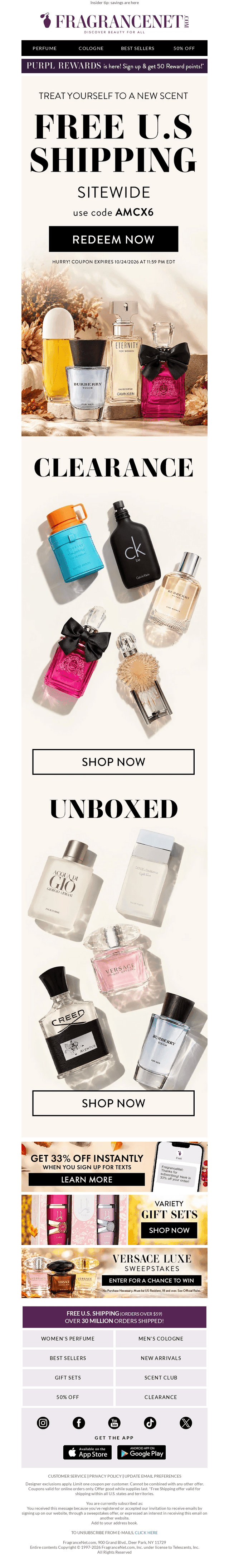 FragranceNet email from Thu, Oct 22, 2026