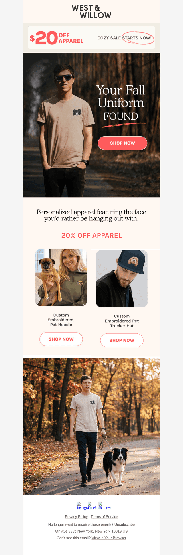 West & Willow email from Thu, Oct 22, 2026