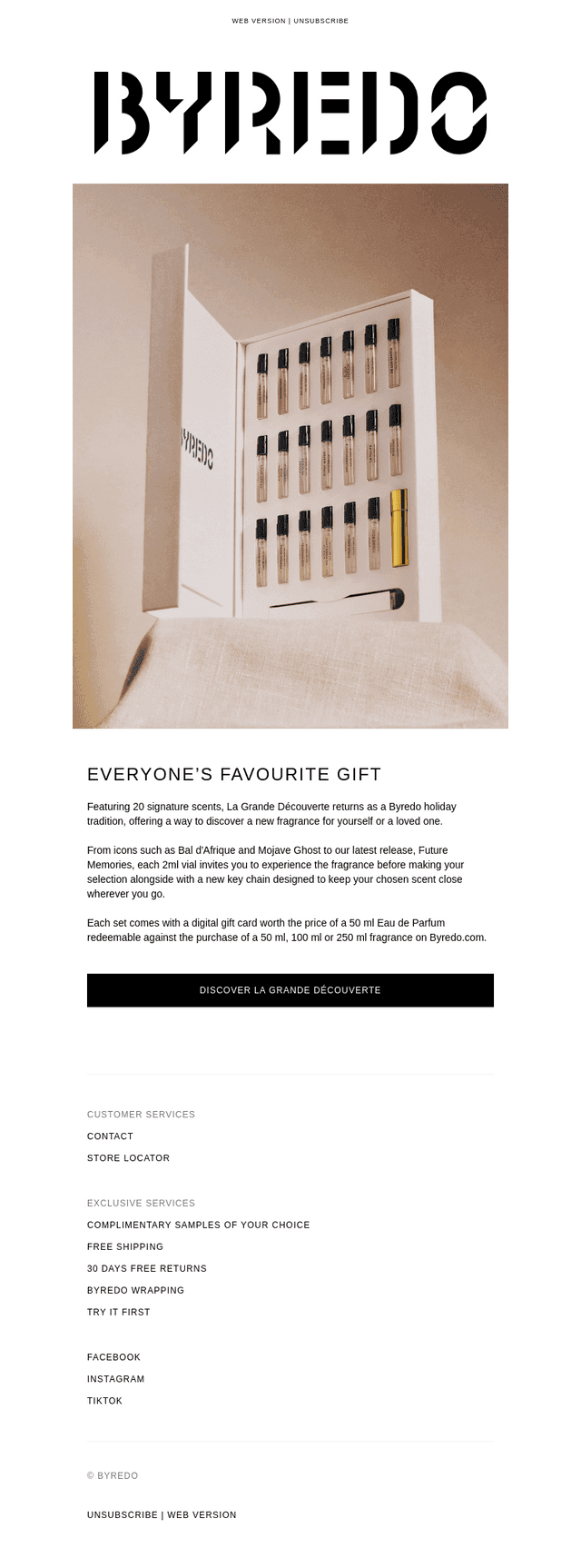 Fragrance Plain-Text Style Email Examples | Spotmar