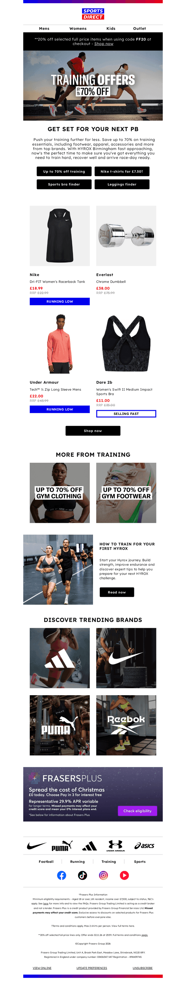Sports Direct email from Thu, Oct 22, 2026