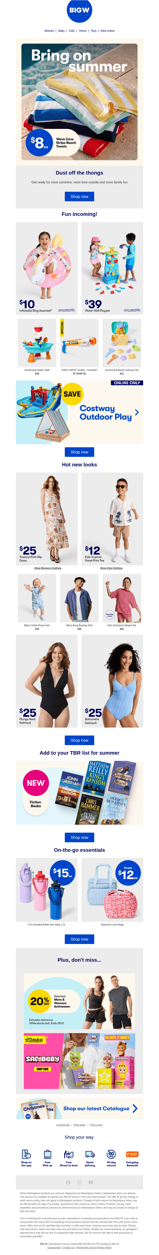 BIG W email from Thu, Oct 22, 2026