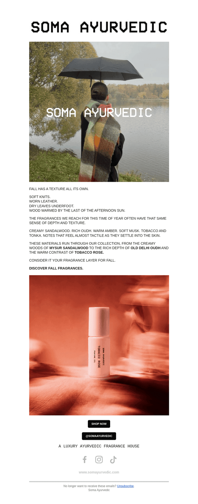 Soma Ayurvedic email from Thu, Oct 22, 2026