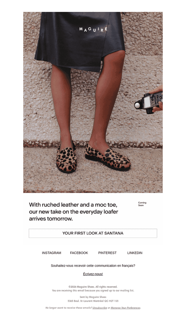 Maguire Shoes email from Thu, Oct 22, 2026