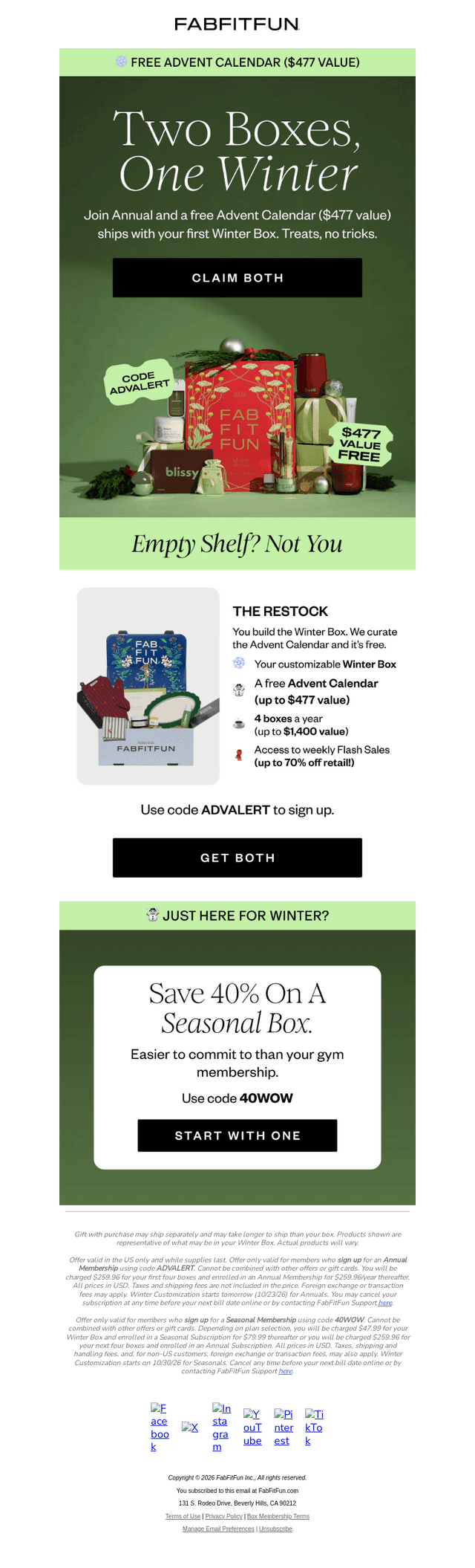 FabFitFun email from Thu, Oct 22, 2026