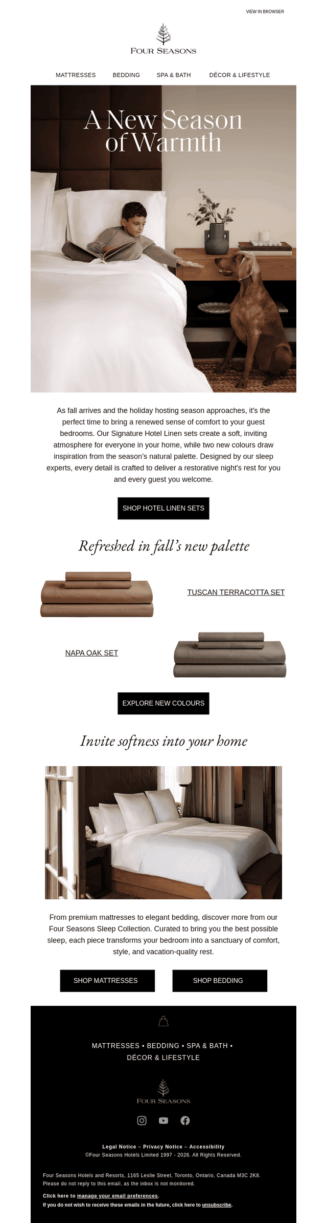 Four Seasons Hotels and Resorts email from Thu, Oct 22, 2026
