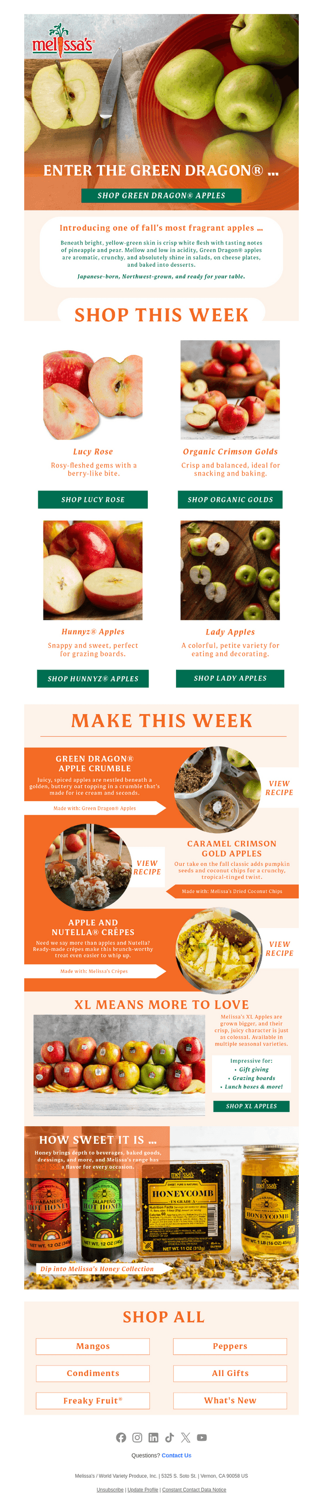 Melissas Produce email from Fri, Oct 23, 2026