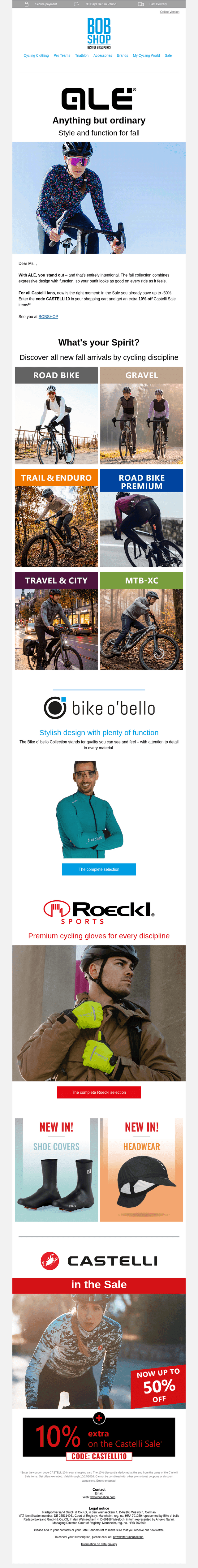 Bob Shop email from Fri, Oct 23, 2026