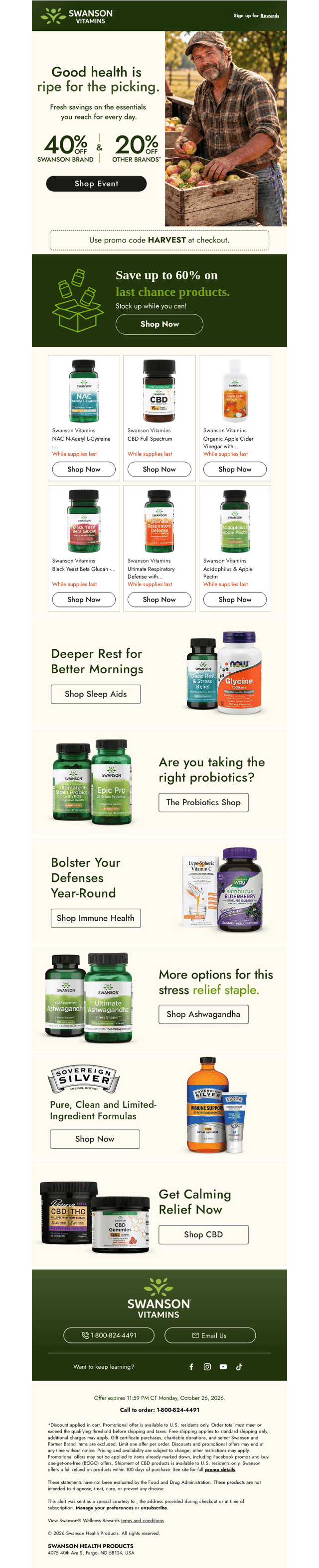 Swanson Health Products email from Fri, Oct 23, 2026