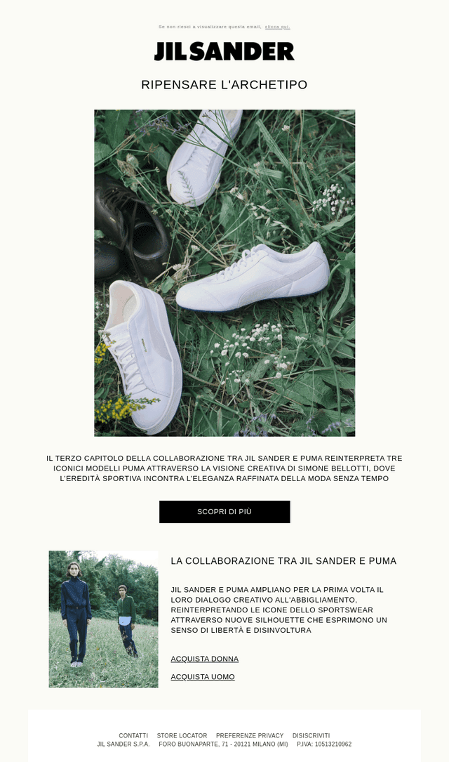 La collaborazione tra JIL SANDER e PUMA