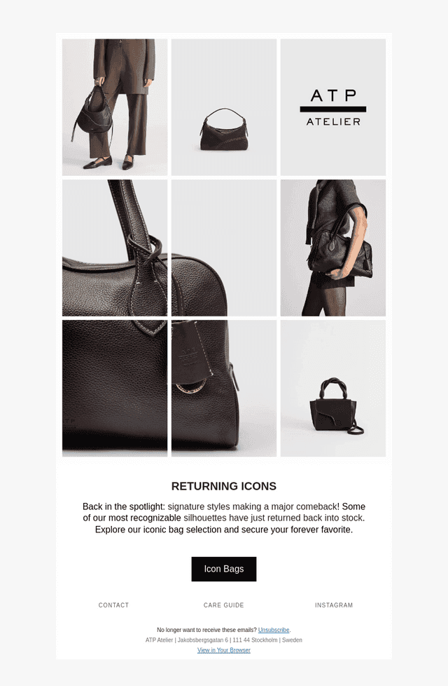 ATP Atelier email from Fri, Oct 23, 2026