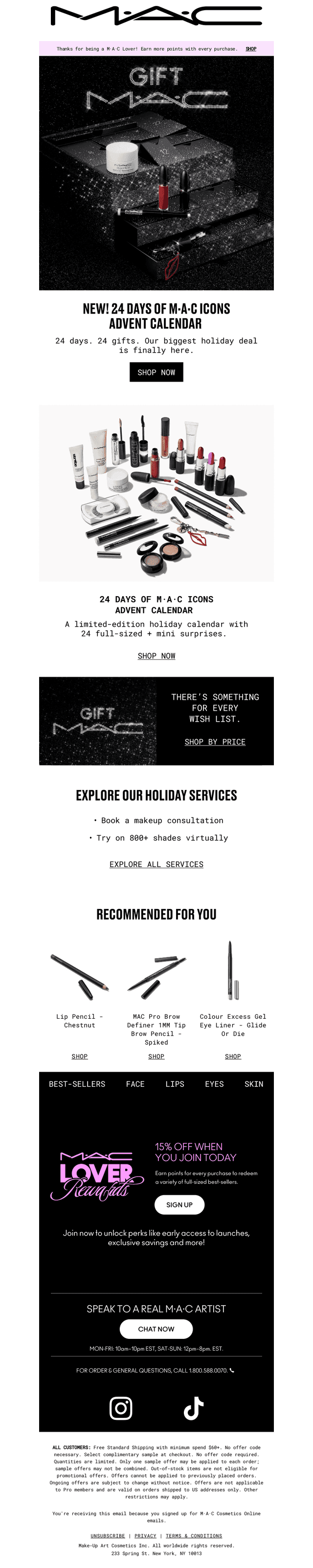 MAC Cosmetics email from Fri, Oct 23, 2026