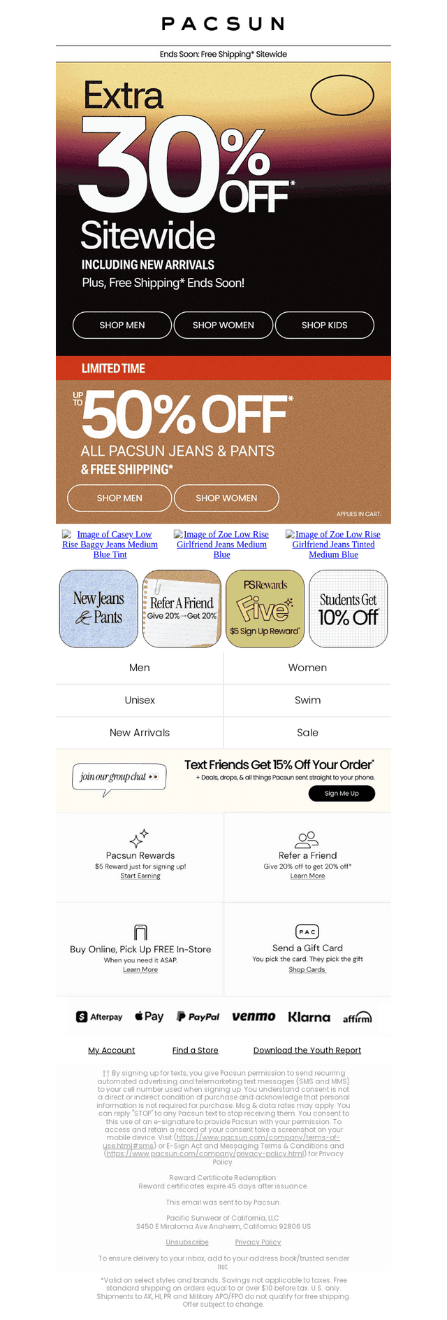 PacSun email from Fri, Oct 23, 2026