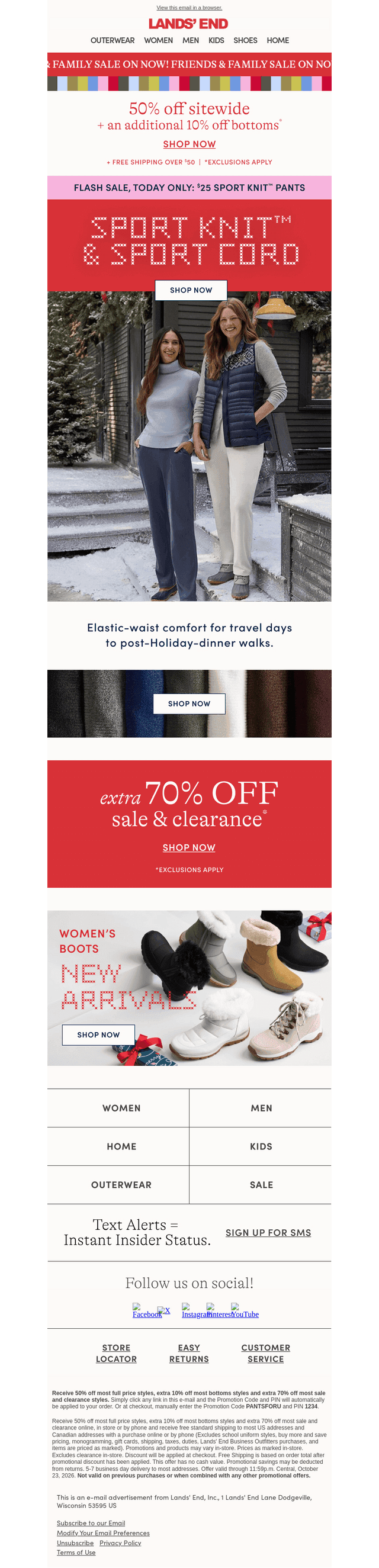 Lands' End email from Fri, Oct 23, 2026