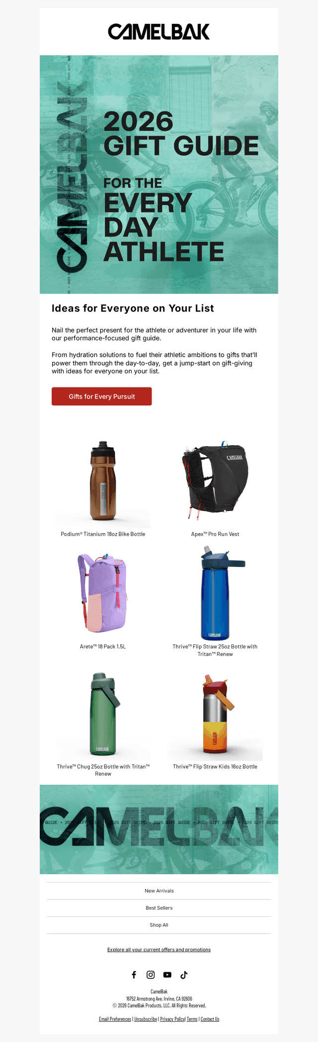 CamelBak email from Fri, Oct 23, 2026