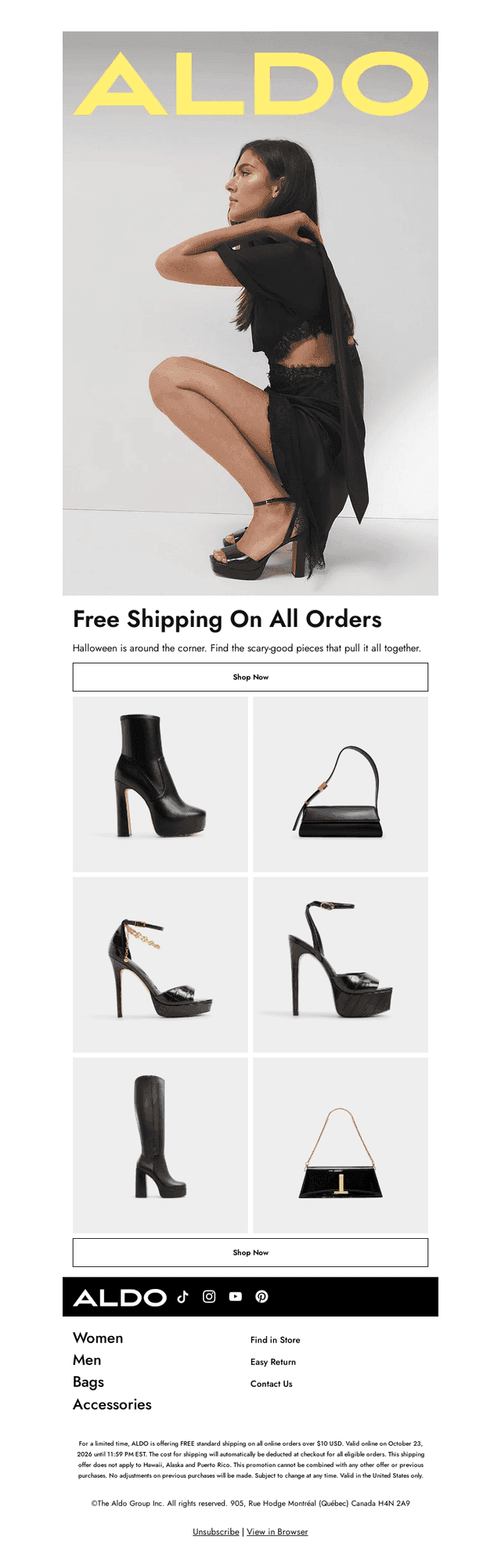 ALDO email from Fri, Oct 23, 2026
