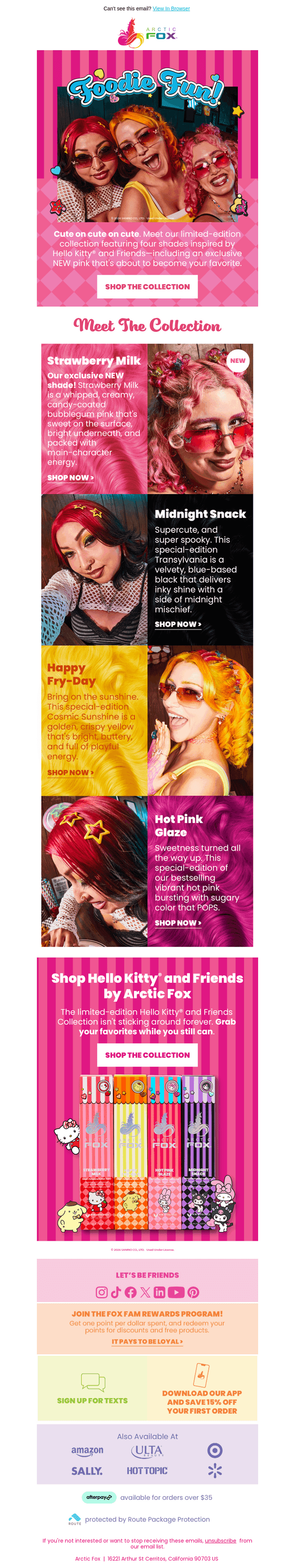 Arctic Fox Hair Color email from Fri, Oct 23, 2026