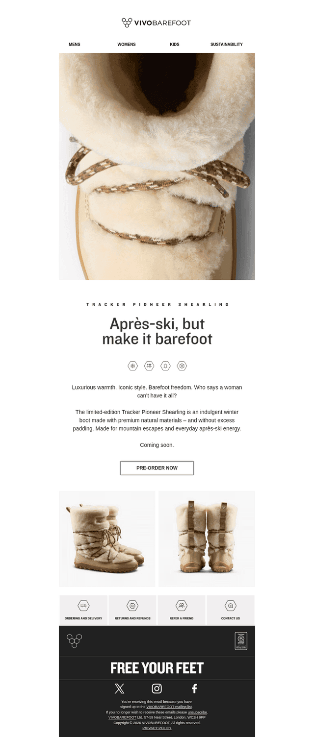 Vivobarefoot email from Fri, Oct 23, 2026