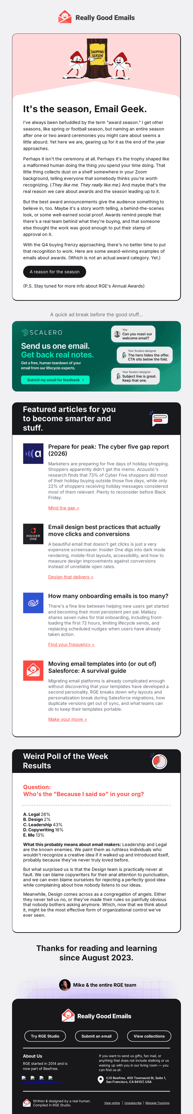 Really Good Emails email from Fri, Oct 23, 2026