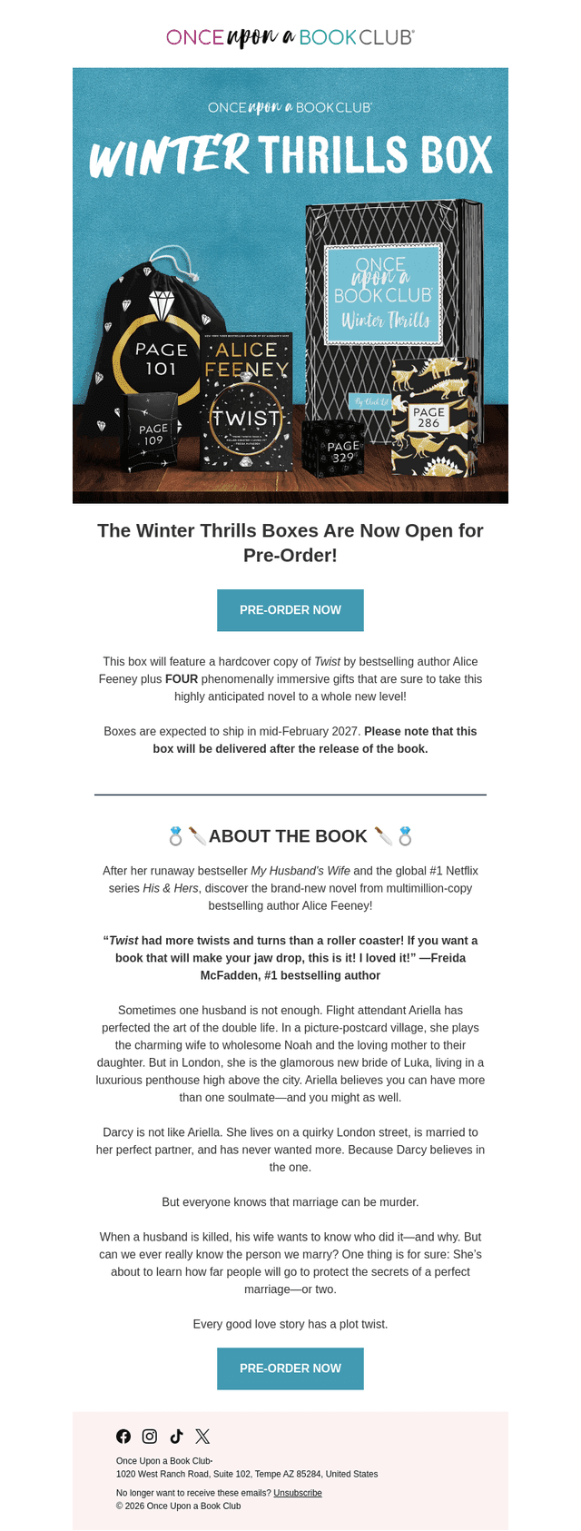 Once Upon A Book Club email from Fri, Oct 23, 2026