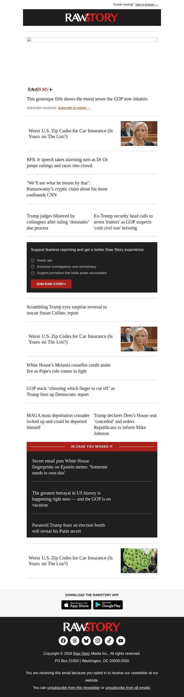 Raw Story email from Fri, Oct 23, 2026