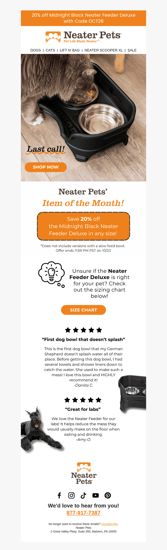 Neater Pets email from Fri, Oct 23, 2026