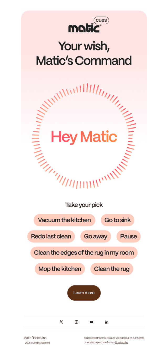 Matic email from Fri, Oct 23, 2026
