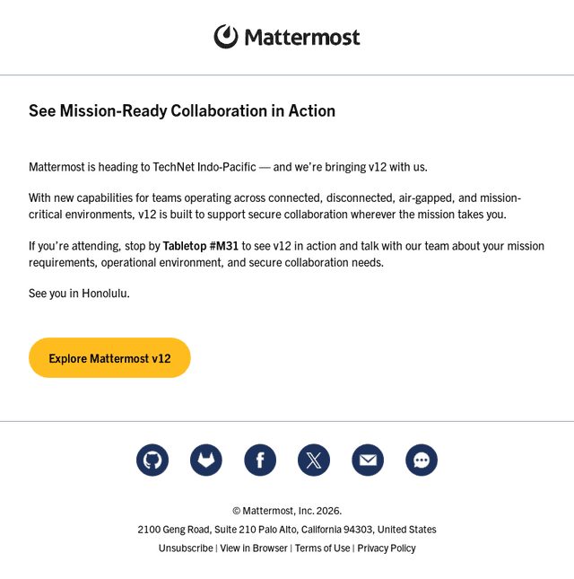 Mattermost email from Fri, Oct 23, 2026