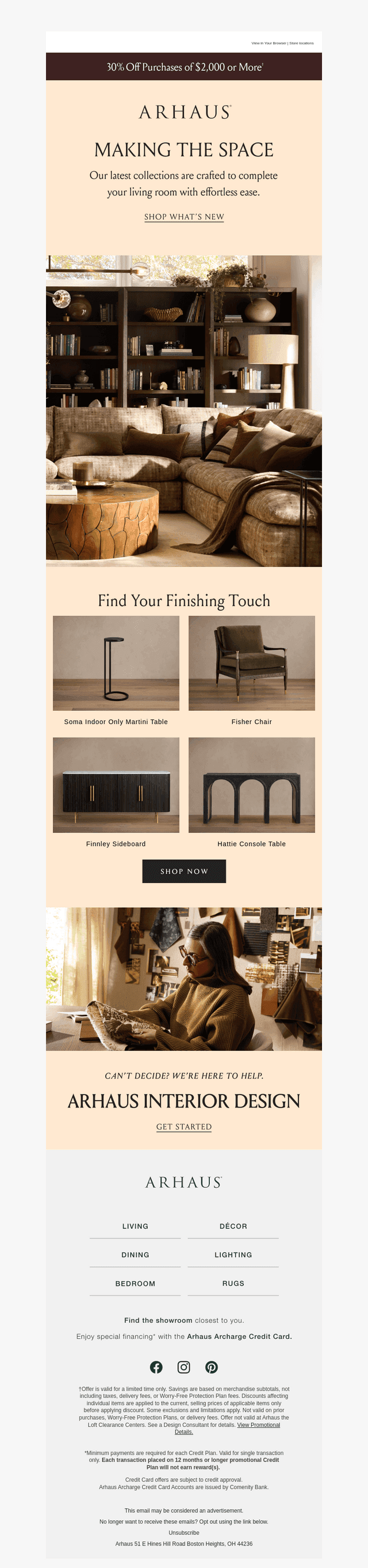 New Arrivals to Complete Your Space