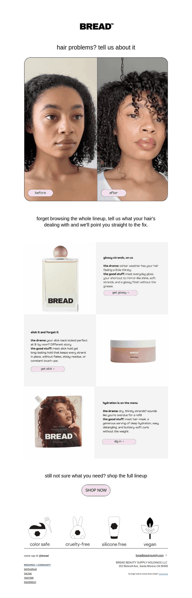 BREAD BEAUTY SUPPLY email from Sat, Oct 24, 2026