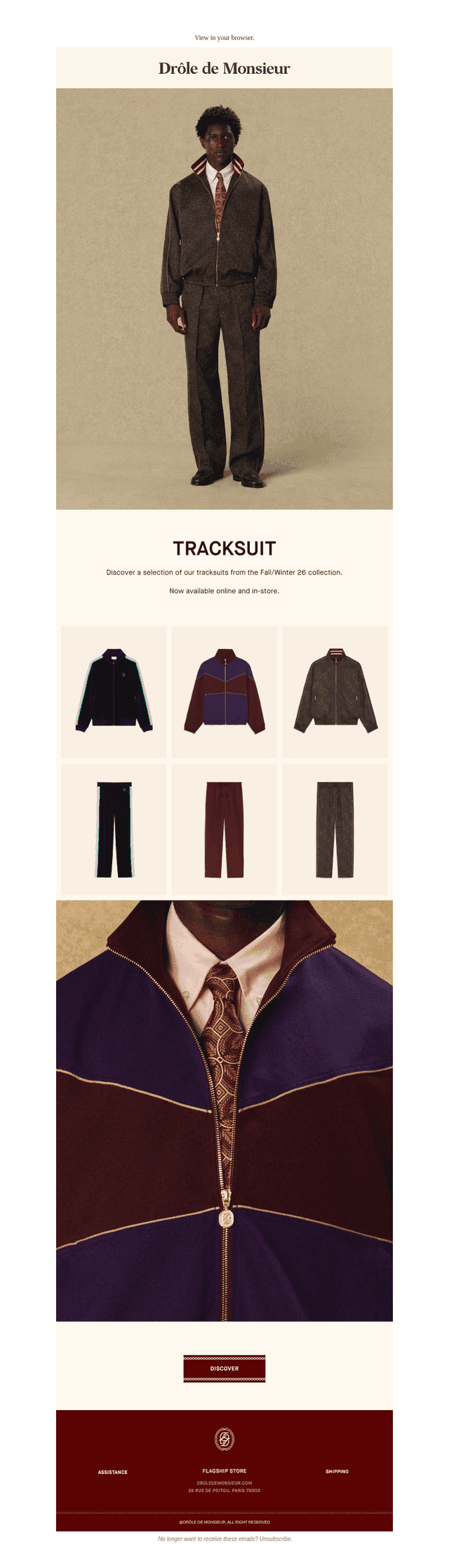 DRALE DE MONSIEUR email from Sat, Oct 24, 2026