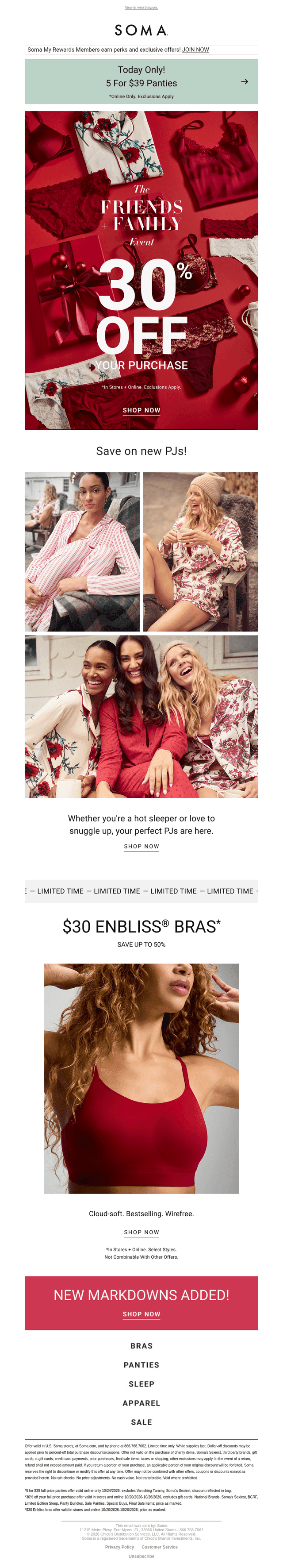 30% Off PJs + Your Entire Purchase!