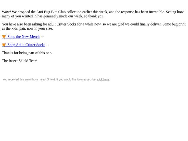 Insect Shield email from Sat, Oct 24, 2026