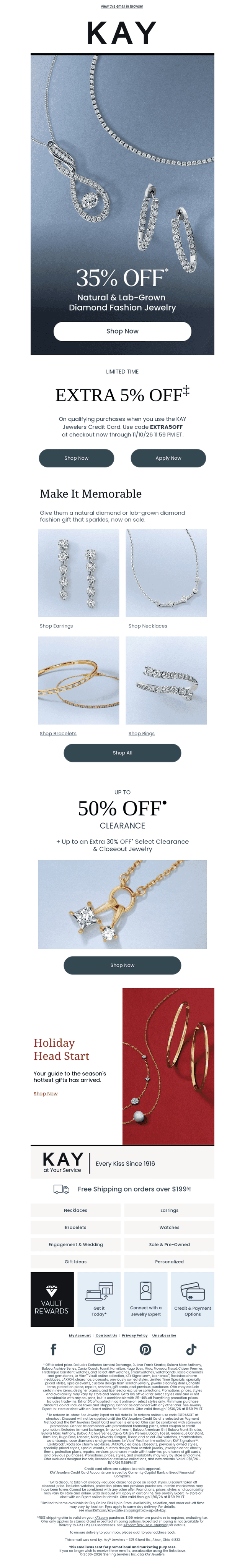 35% OFF* Select Diamonds? 💎 Say Less.